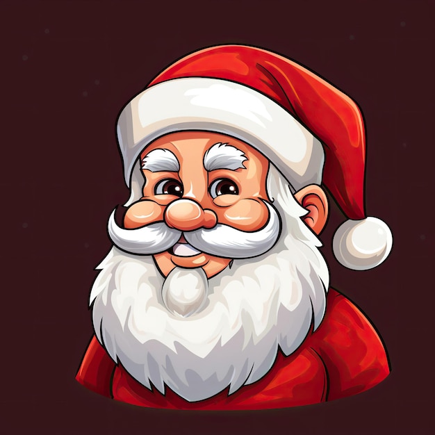 funny santa claus illustration cartoon style