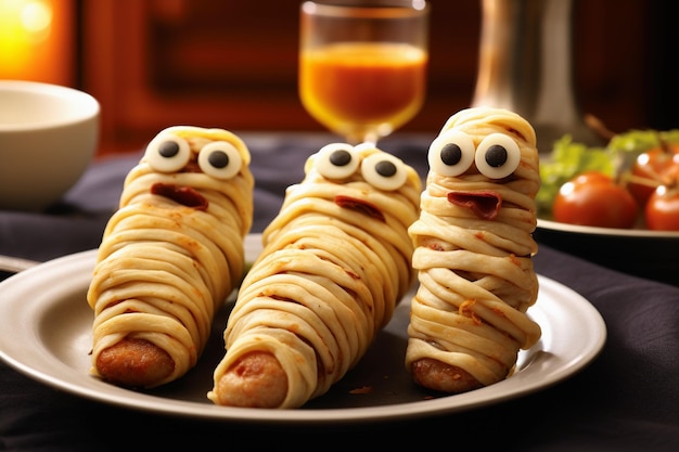 Funny Sausage Mummy Halloween Theme