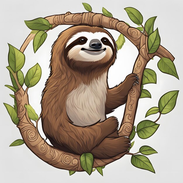 Photo funny sloth clipart