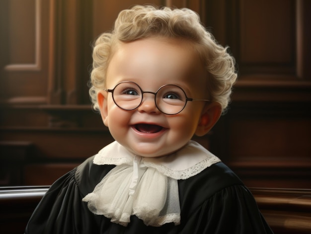 funny smiling baby as Lawyer