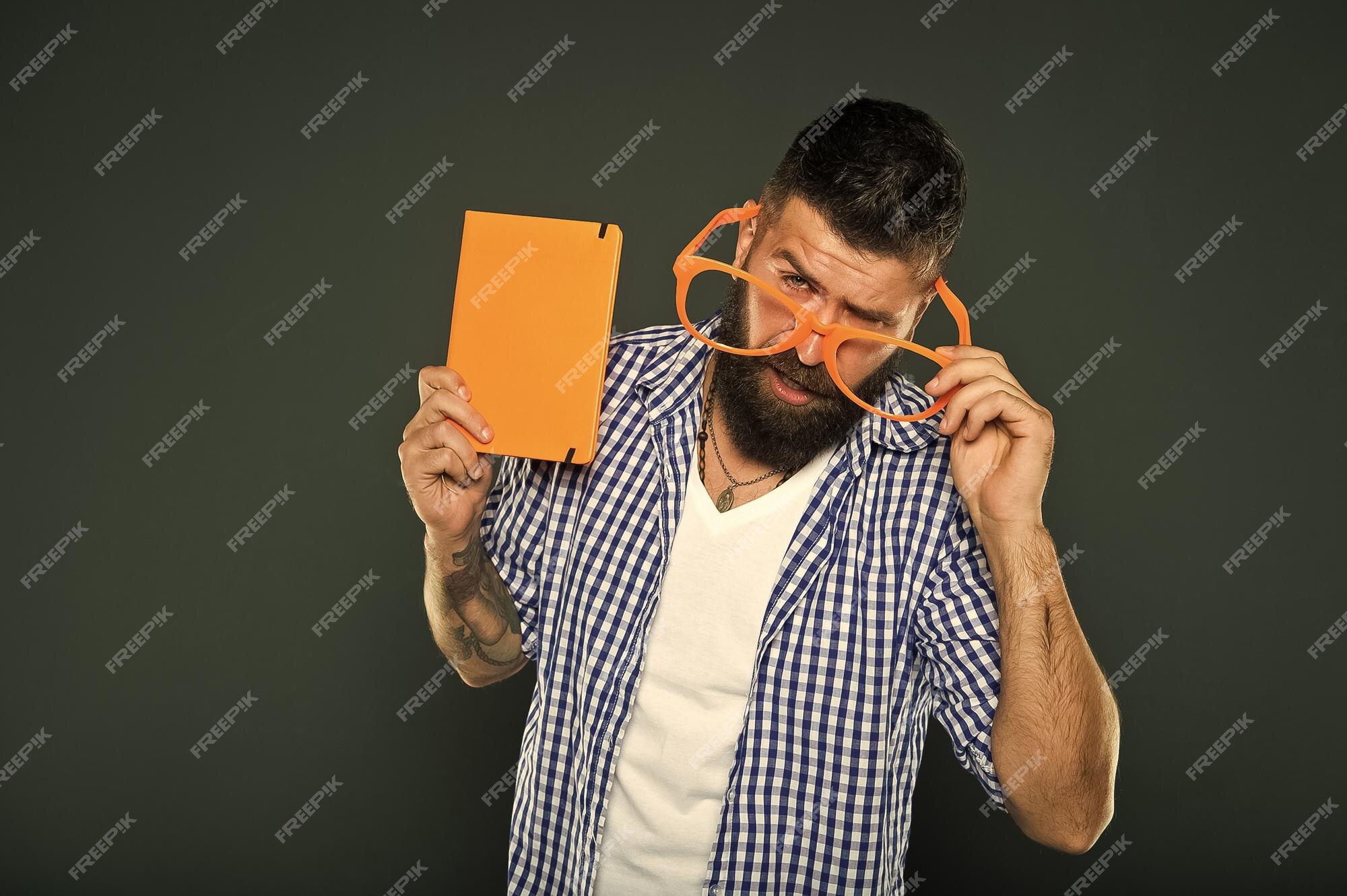 Premium Photo | Funny story study is fun funny book for relax book cover copy space hipster bearded man wear funny eyeglasses hold notepad or book bright up your day read this Premium Photo | Funny story study is fun funny book for relax book cover copy space hipster bearded man wear funny eyeglasses hold notepad or book bright up your day read this