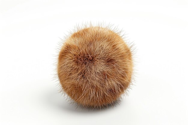 Fur ball isolated on white background