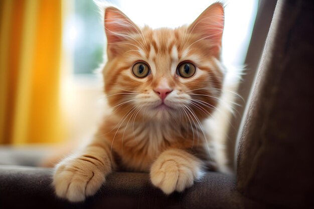 Fur Selective Focus Photography Of Orange Tabby Kitten Lying On Chair
