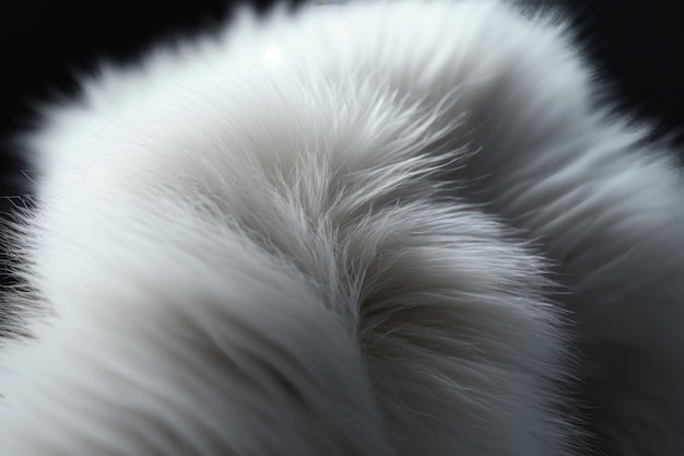 Fur white texture closeup AI generation