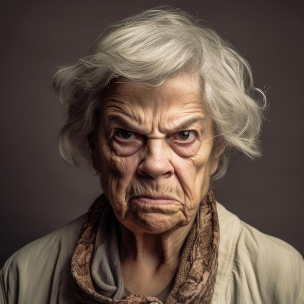 Photo furious senior woman portrait annoyed and outraged