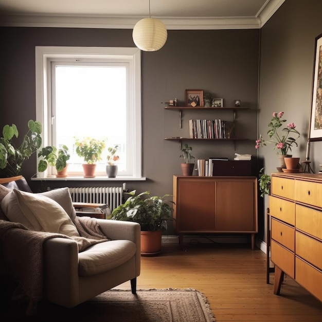 Furnished Living Room With Window