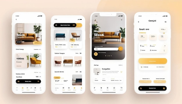 가구 쇼핑 앱 인터페이스