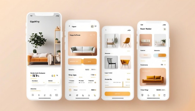 Photo furniture shopping app ui kit