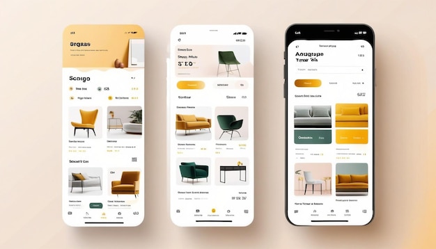 Photo furniture shopping app ui kit