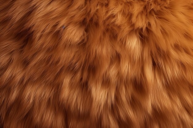 Photo a furry animal skin texture in a brown color in a close up