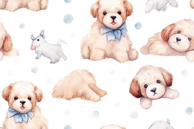 Photo furry and fabulous adorable doggy watercolors watercolor whiskers cute dog patterns to brighten your