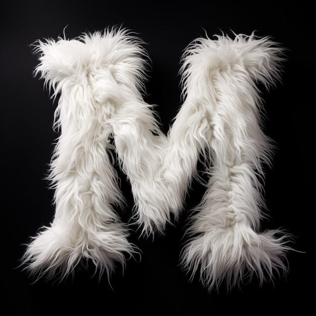 Photo furry letters for decoration or background