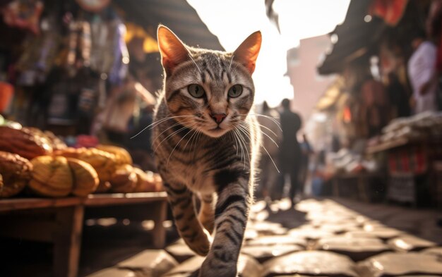 The Furry Traveler A Cat in the Hustle of Marrakech