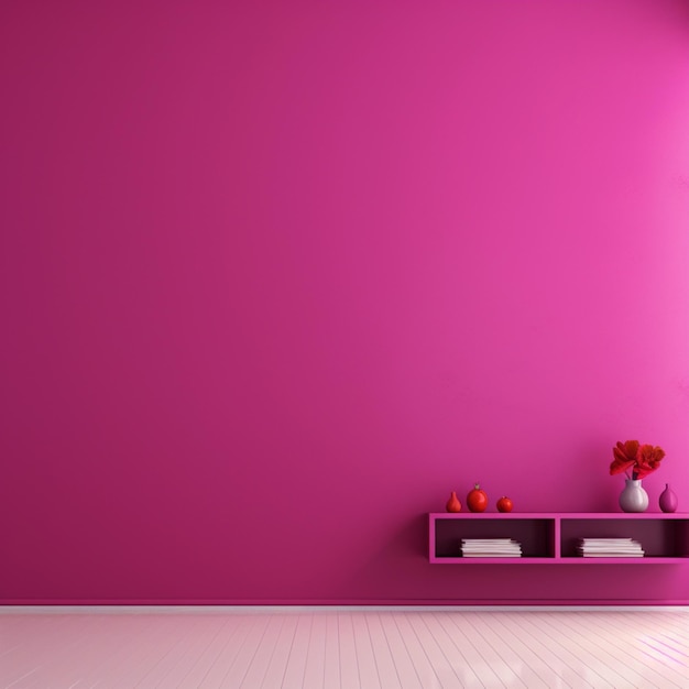 fushia Minimalistisch behang