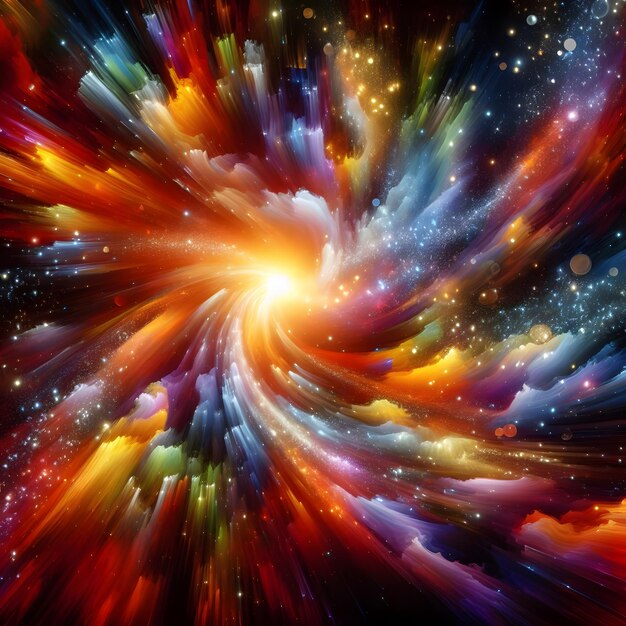 Fusion flare abstract colorful shapes background display of vibrant hues and dynamic patterns