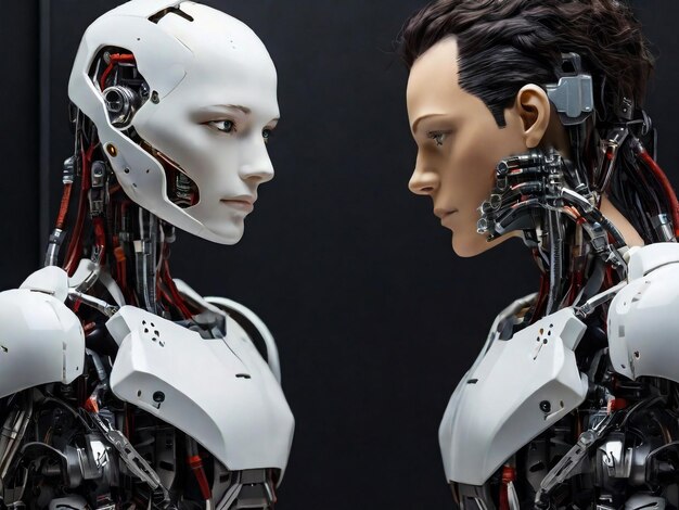 Future artificial intelligence robot and cyborg