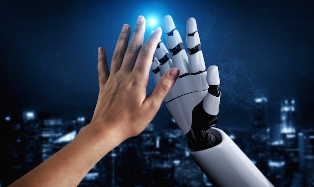 Robot e cyborg futuri di intelligenza artificiale