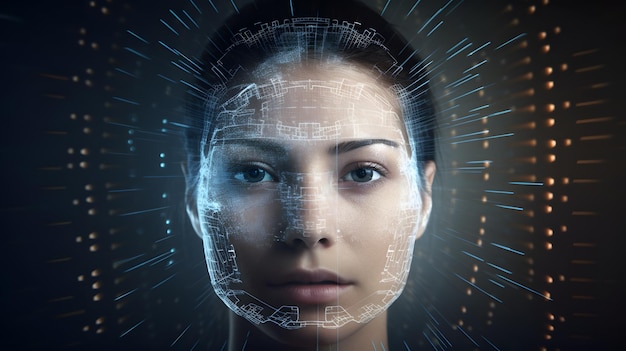 Future Face Detection Technological 3d Scanning Biometric Facial Recognition Face Id