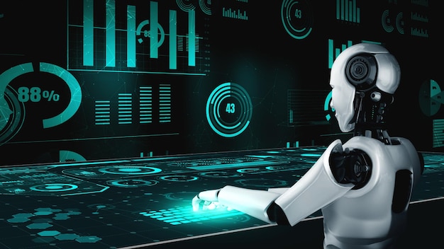 future financial technology controll by ai robot huminoid uses machine learning