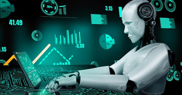 Future financial technology controll by AI robot huminoid uses machine learning