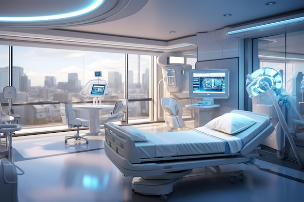 Future hospital with advanced technology