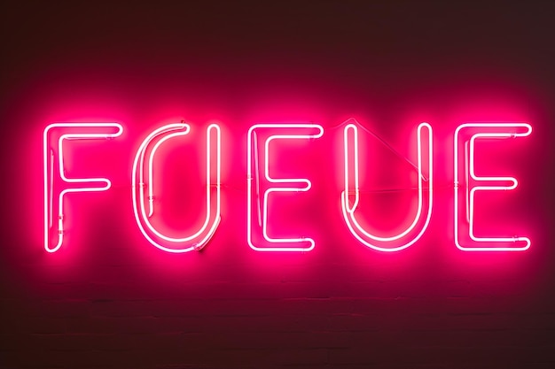 Photo future is female neon sign