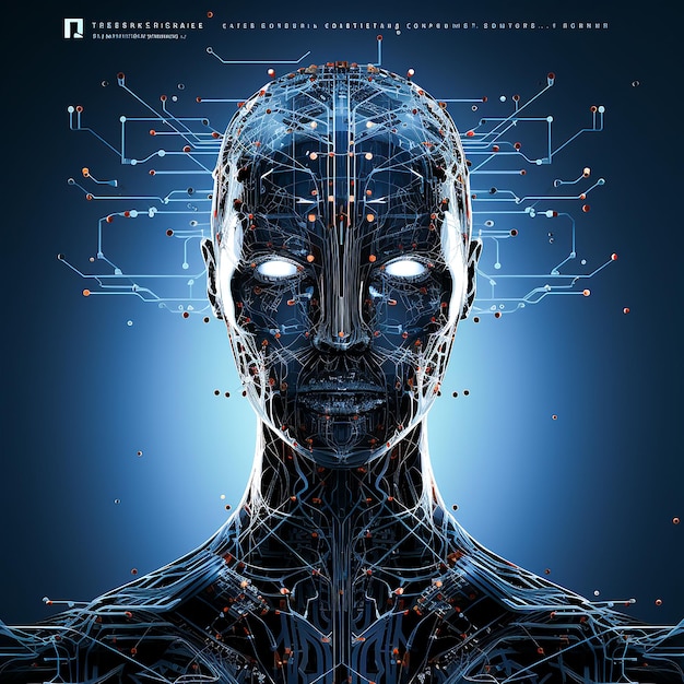 a future of possibilities the futuristic cyborg human modified with digital technology Generated AI