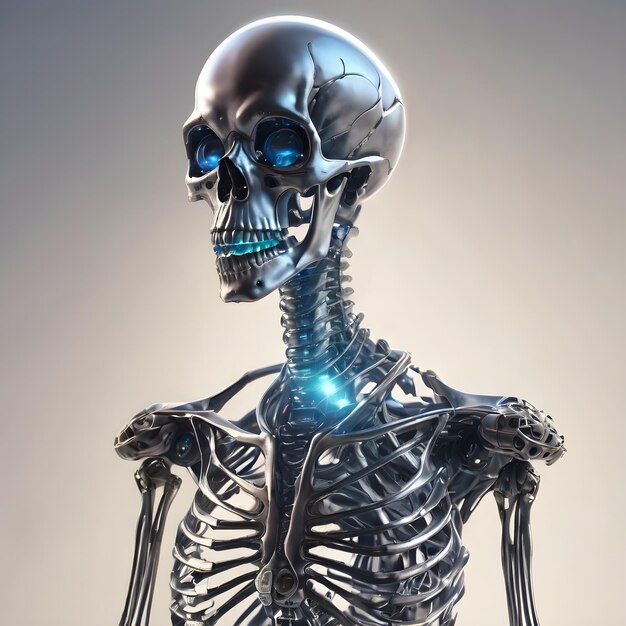 Future Skeleton Alien Skeleton Background