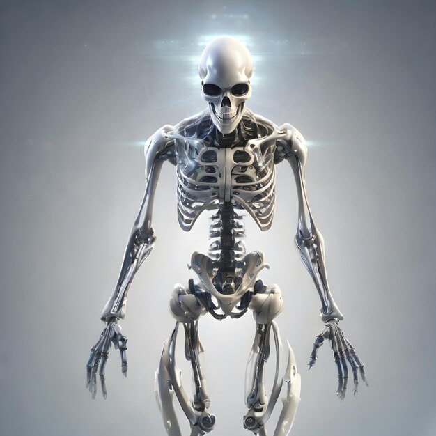 Future Skeleton Alien Skeleton Background