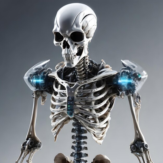 Future Skeleton Alien Skeleton Background