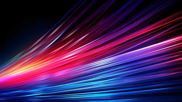 Технология будущего пересечение световых линий и столкновение скорости и мощности технологии