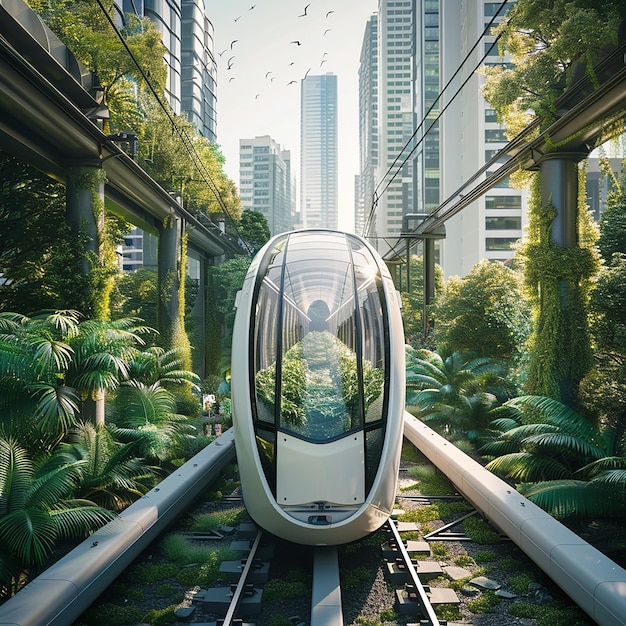 Photo future train city