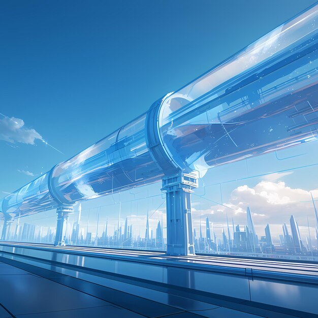 Photo future vision a glimpse of tomorrows transportation system