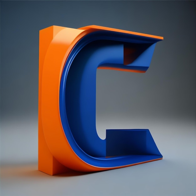 Futuristic 3D Letter C