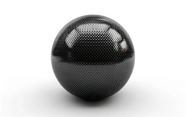 Futuristic 3D Rendered Fiber Ball Isolated on Transparent Background