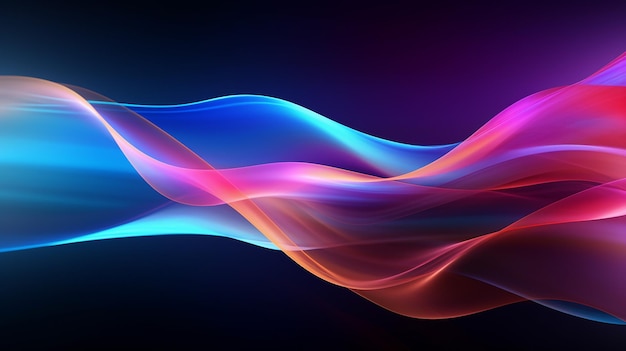 futuristic abstract animation colorful waves is flowing