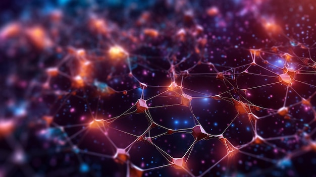未来的な抽象的な背景の概念 接続性を伝えるネットワーク