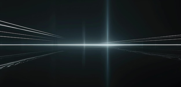 Futuristic Abstract Light Lines on Dark Background