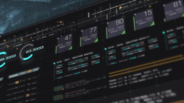 futuristic abstract matrix cyber environment analytic ai simulation for digital background
