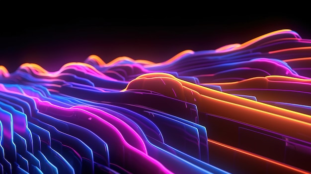 A Futuristic Abstract Neon Background Generative AI