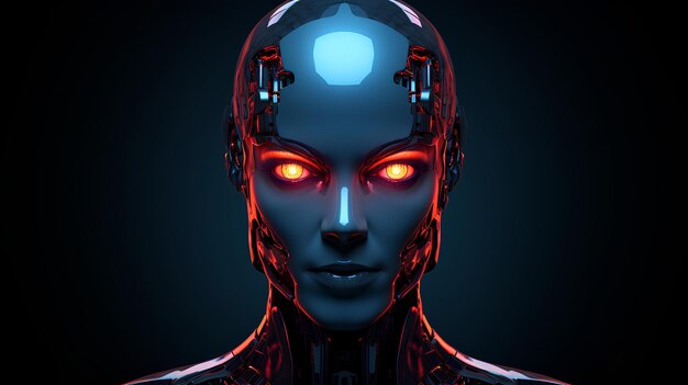 futuristic AI robot