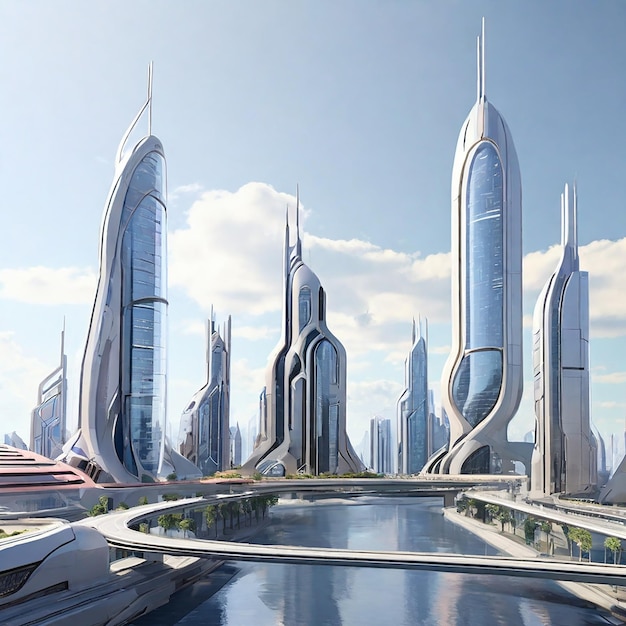 Futuristic AIDriven Cityscape