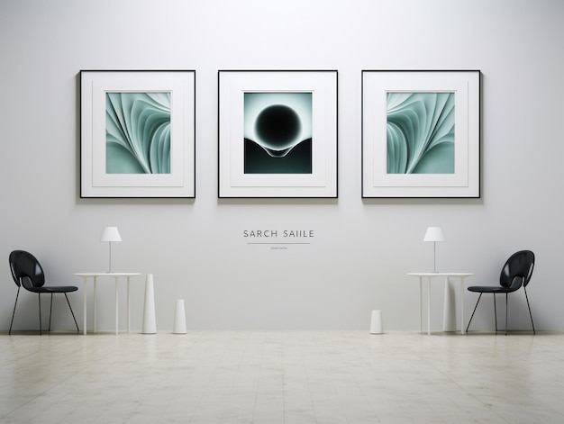 Futuristic AIGenerated Wall Art Mockup