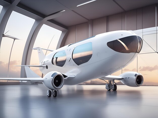 Futuristic airplane concept