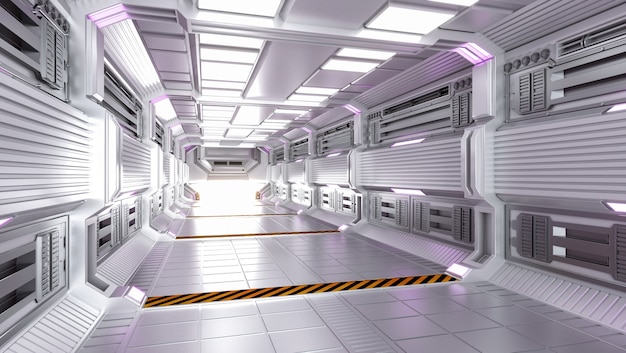 Futuristic Architecture Sci-Fi Hallway and Corridor Interior