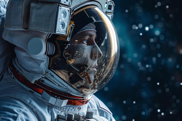 Futuristic Astronaut spacesuit mars portrait Generate Ai