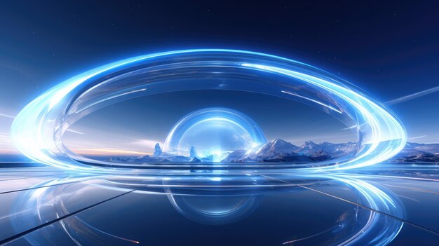 a futuristic background representing the healing of the ozone layer