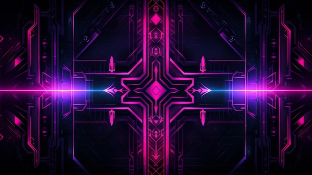 Futuristic background with pink and purple lights