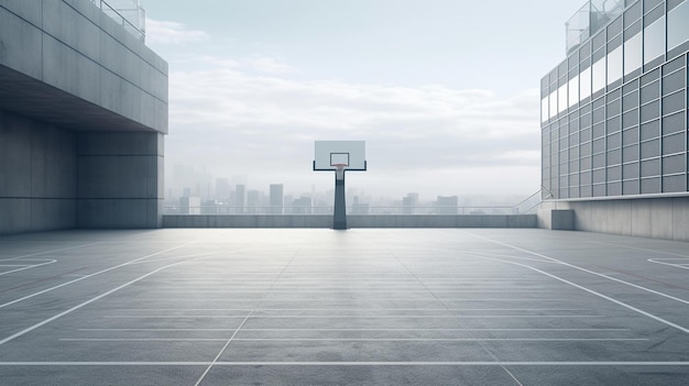 Futuristic Basketball court