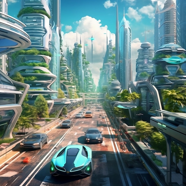 Futuristic big city